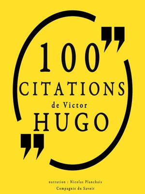 cover image of 100 citations de Victor Hugo